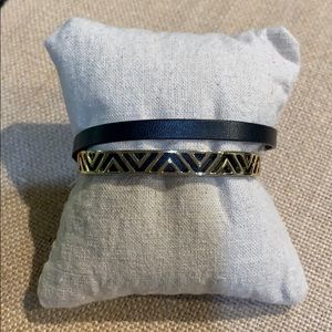 Stella & Dot Ally Double Wrap Bracelet - Black